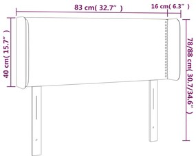 Κεφαλάρι με Πτερύγια Taupe 83x16x78/88 εκ. Υφασμάτινο 3118606