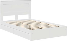 vidaXL Κρεβάτι Αποθήκης Λευκό 120 x 190 cm Επεξεργασμένο ξύλο