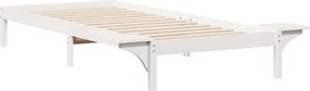 vidaXL Κρεβατοκάμαρα με Πλαϊνά Τραπέζια Λευκό 100 x 220 cm