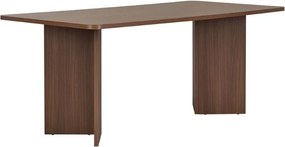 Τραπέζι Linza Megapap χρώμα καρυδί 180x90x75εκ.