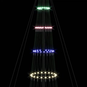 vidaXL LED Χριστουγεννιάτικο Δέντρο Πολύχρωμο 500 cm Μέταλλο