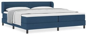 vidaXL Κρεβάτι box spring με στρώμα με στρώμα Μπλε 200 x 200 cm ύφασμα
