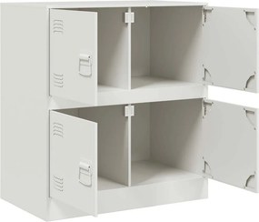 vidaXL Μπουφές Λευκός 67x39x73 εκ. από Ατσάλι