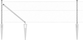 vidaXL Στύλος Περιφράξεων Ασημί