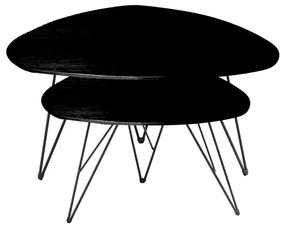 15233 HAGUE coffee table set 2τμχ Σε πολλούς χρωματισμούς T1: 116x66xH45cm / T2: 75x43xH39cm Mέταλλο - Επιφάνεια mdf