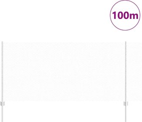 vidaXL Εξαγωνική Φράχτη με Στύλο 100 x 1 μ Γαλβανισμένος Χάλυβας Ασημί