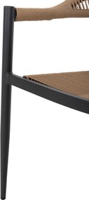 ΠΟΛΥΘΡΟΝΑ ΑΛΟΥΜΙΝΙΟΥ GRET HM5854.02 ΑΝΘΡΑΚΙ PΕ RATTAN ΜΠΕΖ 56x55,5x78Υ εκ.