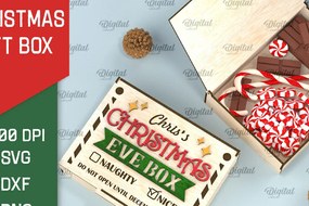 Σετ των 2 Intra απο ξύλο plywood 3mm-4mm πάχος Τρισδιάστατο κουτί δώρου παραμονής Χριστουγέννων Δίασταση 15x15 cm INTRAFABR-106138870