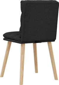 vidaXL Καρέκλες Τραπεζαρίας 6 τεμ. Μαύρες Υφασμάτινες