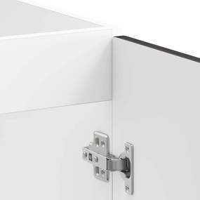 vidaXL Βάση νιπτήρα με αποθήκευση Lucca 2 pcs Μαύρο Επεξεργασμένο ξύλο