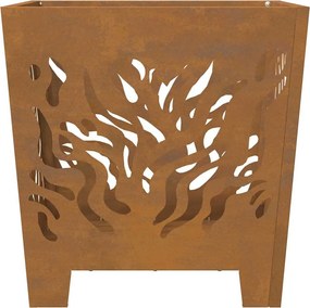 vidaXL Φωτιά Καφέ 40 x 40 x 40 cm Ατσάλι σκληρυθέν στον αέρα