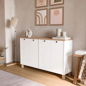 Κονσόλα Λευκό / Δρυς IABRE 120x29.5x73.6