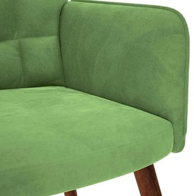 vidaXL Πολυθρόνα Relax Ανοιχτό Πράσινο Βελούδινη