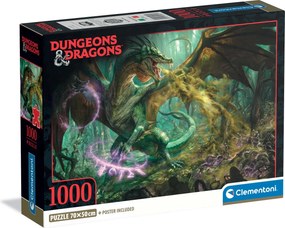 Clementoni Παζλ High Quality Collection Dungeons &amp; Dragons 1000 τμχ - Compact Box