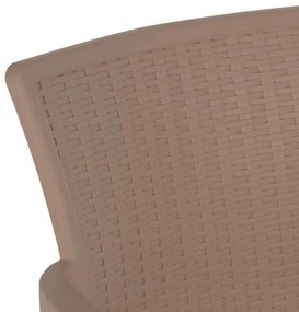 Καρέκλα - Πολυθρόνα C5591.02 Καπουτσίνο Πολυπροπυλενίου Rattan με Πόδια Αλουμινίου  60x60x82 εκ. 60x60x82 εκ.