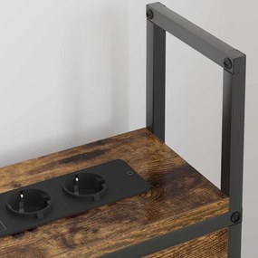 vidaXL Κεφαλάρι Αποθήκης με Σταθμό Φόρτισης Καπνιστή δρυς