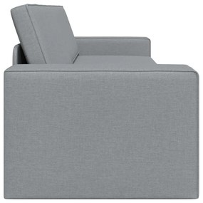 vidaXL Καναπές-κρεβάτι δαπέδου Ανοιχτό γκρι 245 x 78 x 77 εκ. ύφασμα