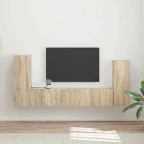 vidaXL Σετ επίπλου τηλεόρασης 4 pcs Δρύς Sonoma Επεξεργασμένο ξύλο