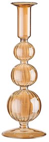 Κηροπήγιο ArteLibre Διάφανο/Μελί Γυαλί 24cm-05160051