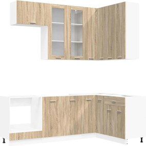 vidaXL Μονάδα κουζίνας LYON 8 pcs Sonoma Δρυς Επεξεργασμένο Ξύλο