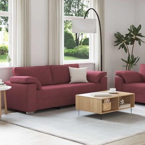 vidaXL Καναπές 2 pcs Κόκκινο 219 x 80 x 82 εκ ύφασμα