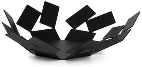 Ψωμιέρα - Φρουτιέρα La Stanza dello Scirocco MT01 B 24,5x23,2x6,2cm Μεταλλική Black Alessi Metal