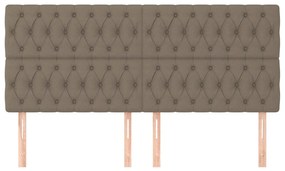 vidaXL Κεφαλάρια Κρεβατιού 4 τεμ. Taupe 100x7x78/88 εκ. Υφασμάτινο