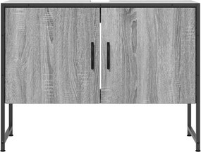 vidaXL Ντουλάπι Μπάνιου Νιπτήρα Γκρι Sonoma 80 x 33 x 60εκ. Επεξ. Ξύλο