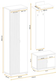 Swap XIX Σύνθεση Καφέ δρυς 280x180x40