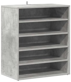 vidaXL Παπουτσοθήκη Γκρι Σκυροδέματος 60 x 35 x 70 εκ. από Επεξ. Ξύλο