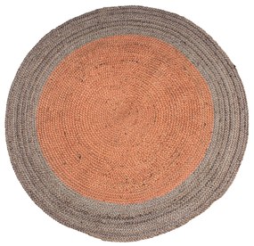 Χαλί Γιούτα ZALETI RUST &#8211; 150×150 cm 150cm-Στρογγυλό RUST