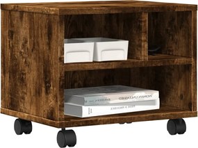 vidaXL Βάση Εκτυπωτή με Ρόδες Καπνιστή Δρυς 41x32x34,5 εκ.