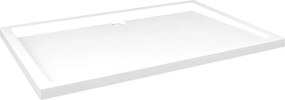 vidaXL Βάση Ντουζιέρας Ορθογώνια Λευκή 80 x 120 εκ. από ABS
