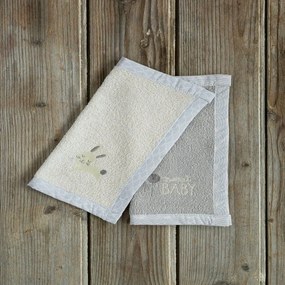 Πετσέτες Βρεφικές Sweet Baby (Σετ 2τμχ) Grey-Beige Nima Σετ Πετσέτες 30x30cm 100% Βαμβάκι