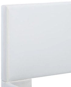 vidaXL Πλαίσιο Κρεβατιού Λευκό 140 x 200 εκ. από Συνθετικό Δέρμα