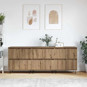 vidaXL Παραδοσιακά Πλευρικά Έπιπλα 3 pcs Artisan Oak
