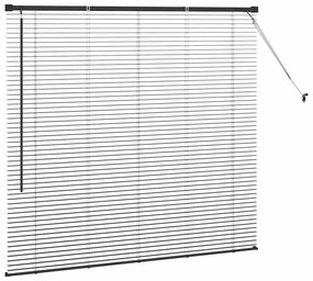 vidaXL Ρολό Παραθύρου με κουρτίνες Μαύρο Αλουμίνιο