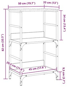 Ντουλάπι βιβλίων Παλιό ξύλο 50x33x82 cm Κατασκευασμένο ξύλο - Καφέ
