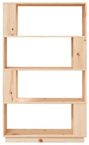 vidaXL Βιβλιοθήκη/Διαχωριστικό Χώρου 80x25x132 εκ. Μασίφ Ξύλο Πεύκου