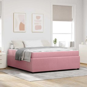 vidaXL Σκελετός Κρεβατιού Ροζ 180 x 200 cm ύφασμα
