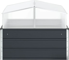 vidaXL Γλάστρα Ανθρακί 100 x 100 x 77 cm Επικαλυμμένος Χάλυβας