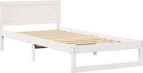 vidaXL Σκελετός Κρεβατιού Λευκό 100 x 200 cm Στερεά ξυλεία πεύκου