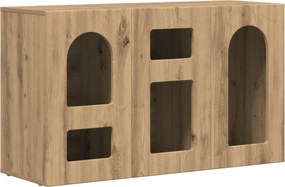 vidaXL Πλαϊνό γραφείο Artisan Oak 100 x 35 x 59 εκ Επεξεργασμένο ξύλο