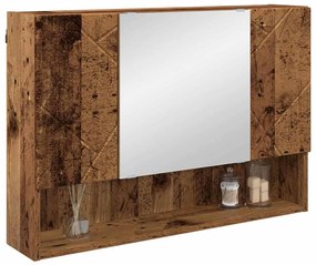 vidaXL Ντουλάπα Καθρέφτη Παλιό ξύλο 80 x 17 x 55 εκ Επεξεργασμένο ξύλο