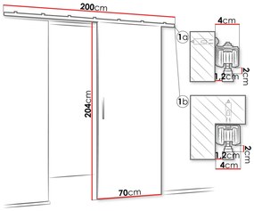 Συρόμενες πόρτες Hartford 487, 19 kg, Άσπρο, Πλαστικοποιημένη μοριοσανίδα, Αλουμίνιο | Epipla1.gr