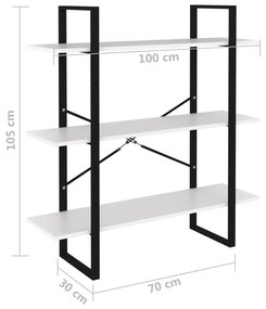 ΒΙΒΛΙΟΘΗΚΗ ΜΕ 4 ΡΑΦΙΑ ΛΕΥΚΗ 100 X 30 X 105 ΕΚ. ΑΠΟ ΜΟΡΙΟΣΑΝΙΔΑ 806547