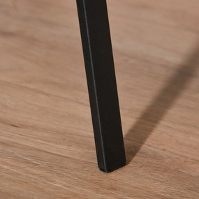 Σχάρα σε σχέδιο Scandi, ράφι ρούχων, γάντζοι 7 παλτών, μαύρο + καφέ