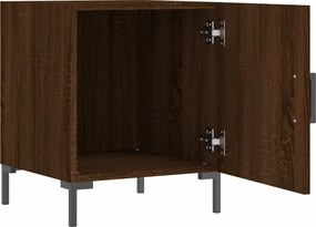 vidaXL Κομοδίνα 2 τεμ. Καφέ Δρυς 40 x 40 x 50 εκ. από Επεξεργ. Ξύλο