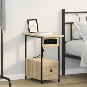 vidaXL Κομοδίνο Sonoma Δρυς 60 x 30 x 61 εκ Επεξεργασμένο ξύλο