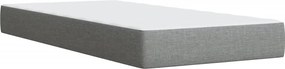 vidaXL Κρεβάτι Boxspring με Στρώμα Ανοιχτό Γκρι 90x190 εκ. Υφασμάτινο